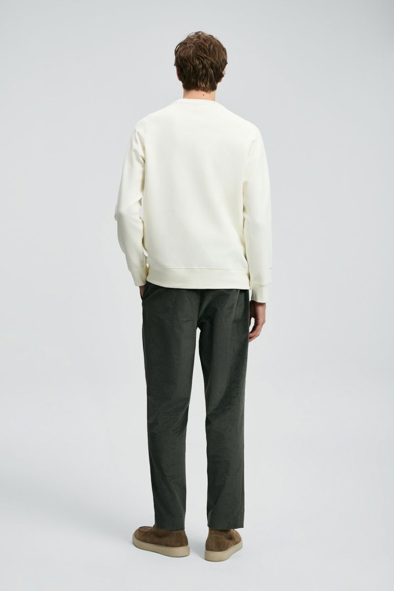 Lufian Erkek Cooper Sweatshirt 112030177 Kırık Beyaz - 4