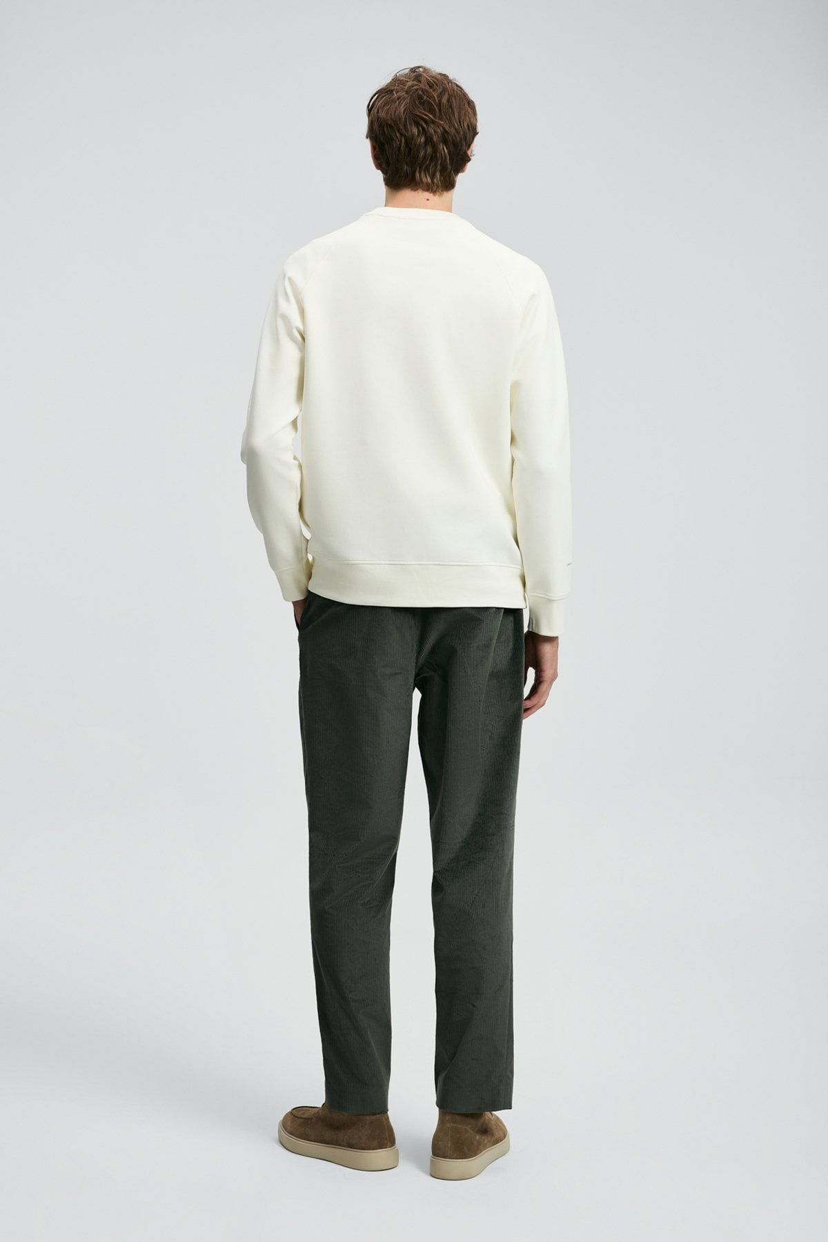 Lufian Erkek Cooper Sweatshirt 112030177 Kırık Beyaz - 4