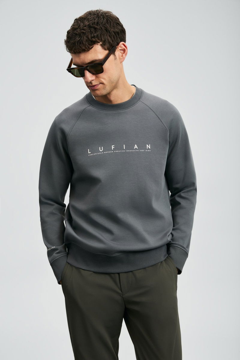 Lufian Erkek Cooper Sweatshirt 112030177 Koyu Gri - 2
