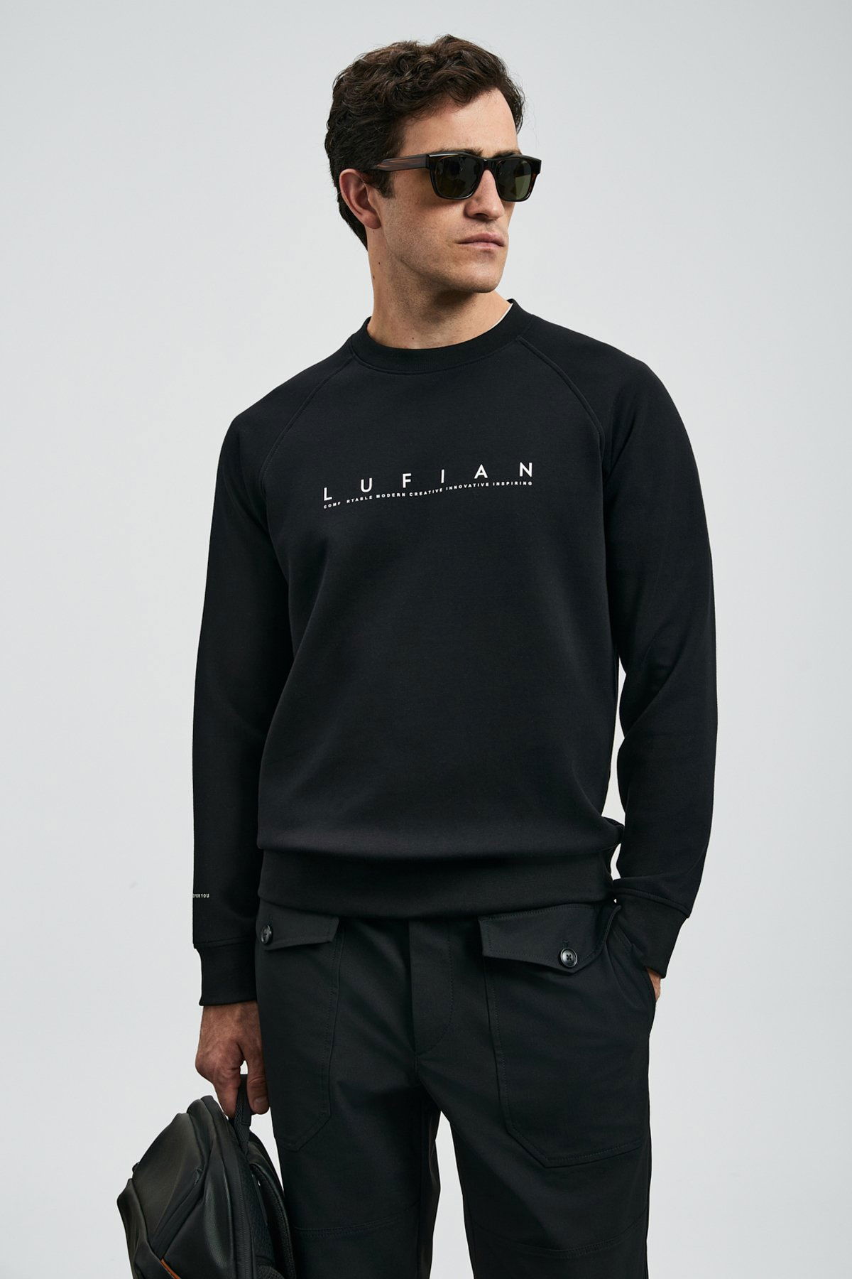 Lufian Erkek Cooper Sweatshirt 112030177 Siyah - 1