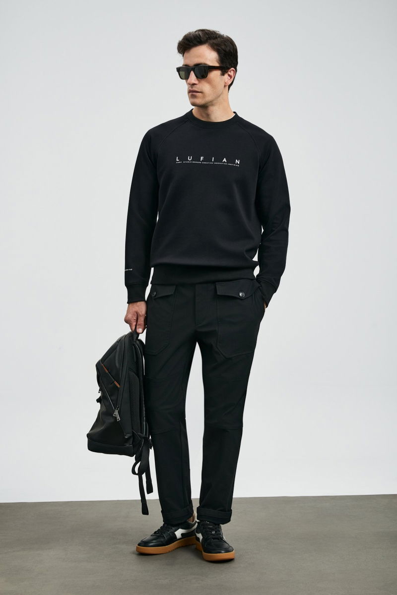 Lufian Erkek Cooper Sweatshirt 112030177 Siyah - 2