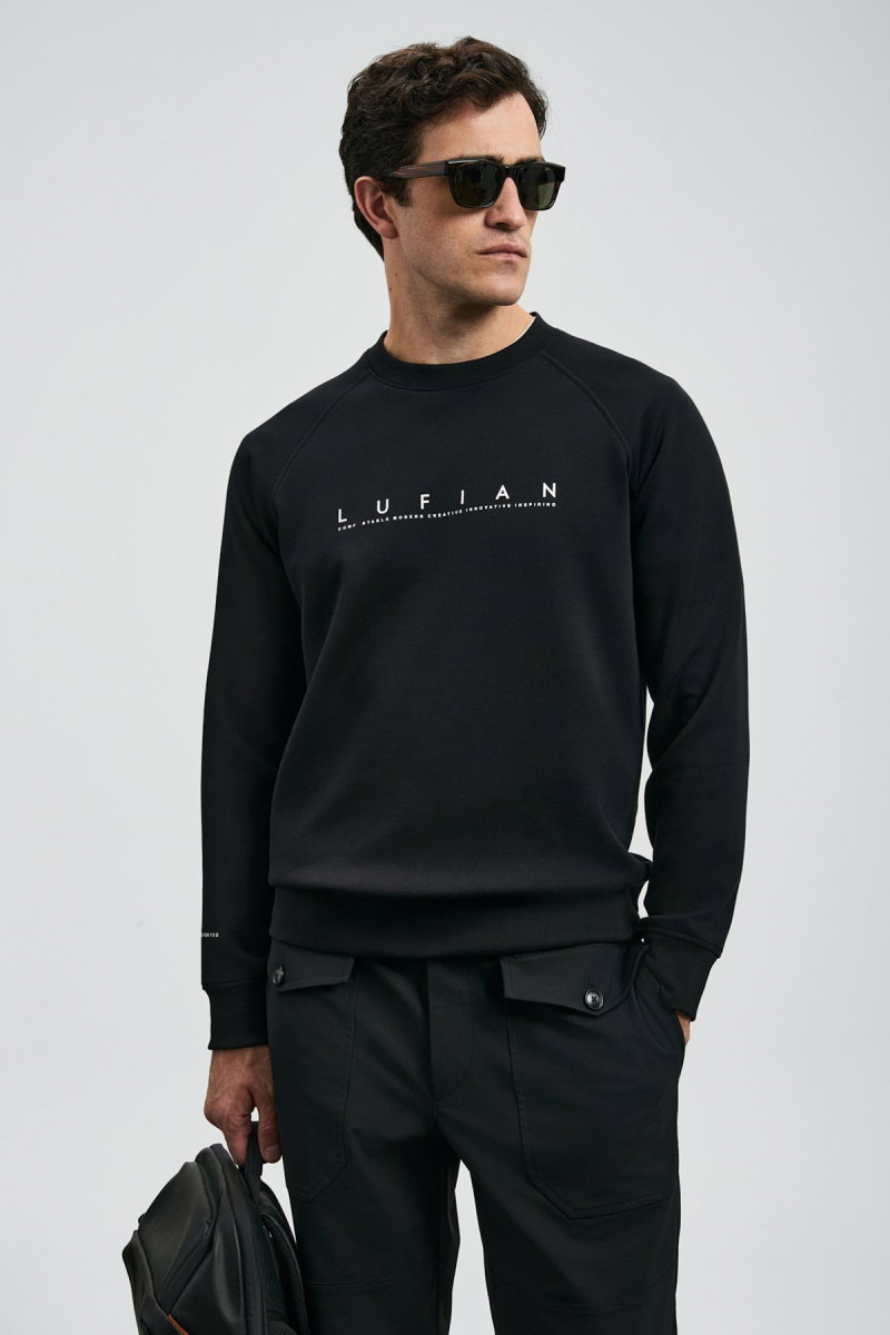Lufian Erkek Cooper Sweatshirt 112030177 Siyah 