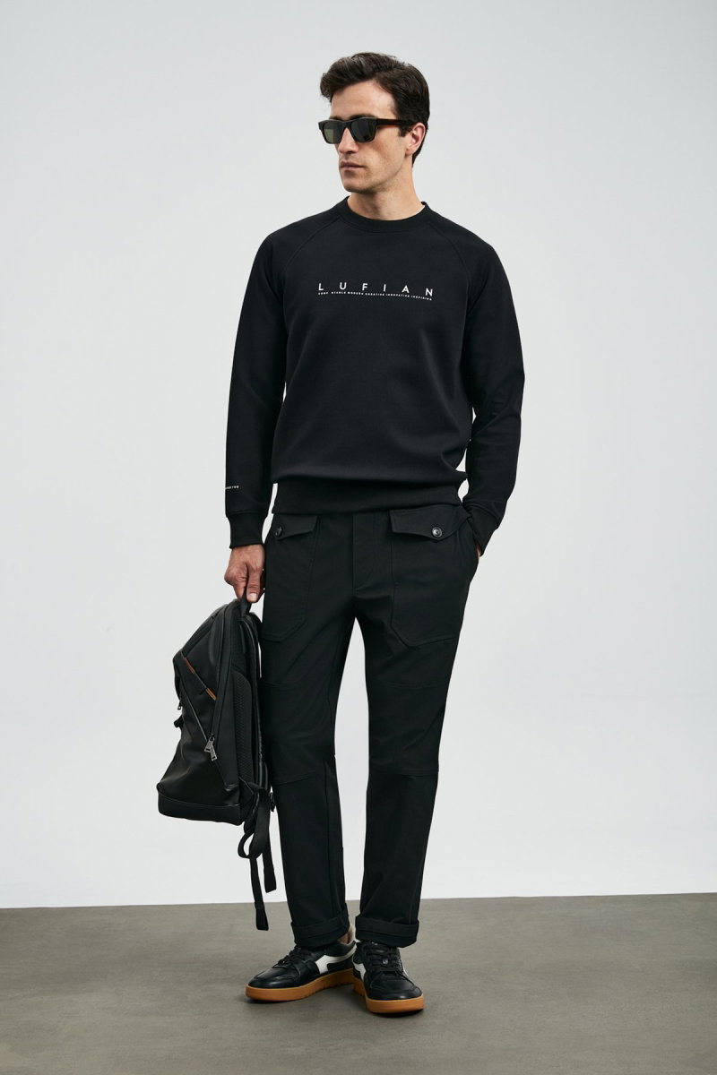 Lufian Erkek Cooper Sweatshirt 112030177 Siyah - 2