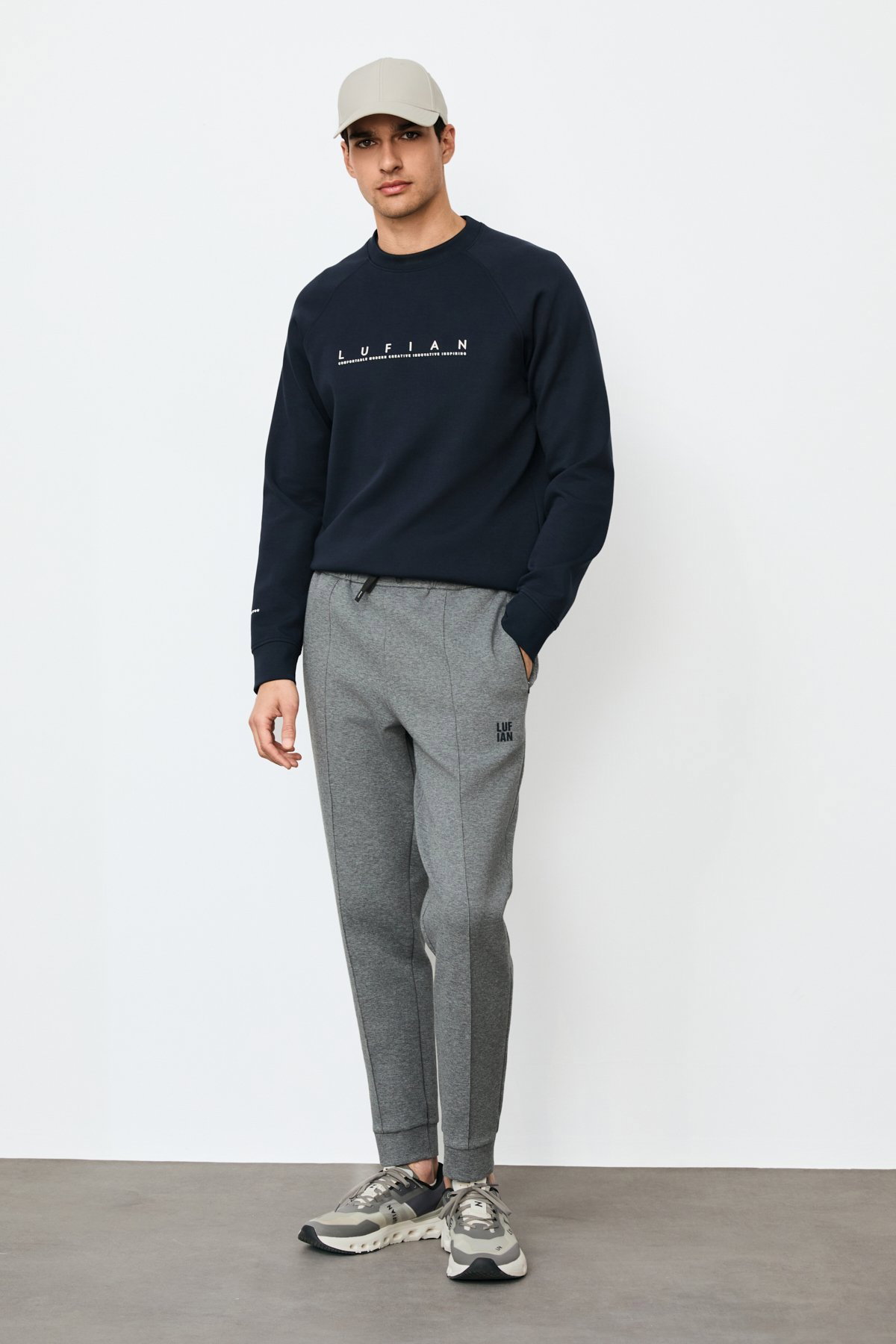 Lufian Erkek Cooper Sweatshirt 112030198 Lacivert - 2