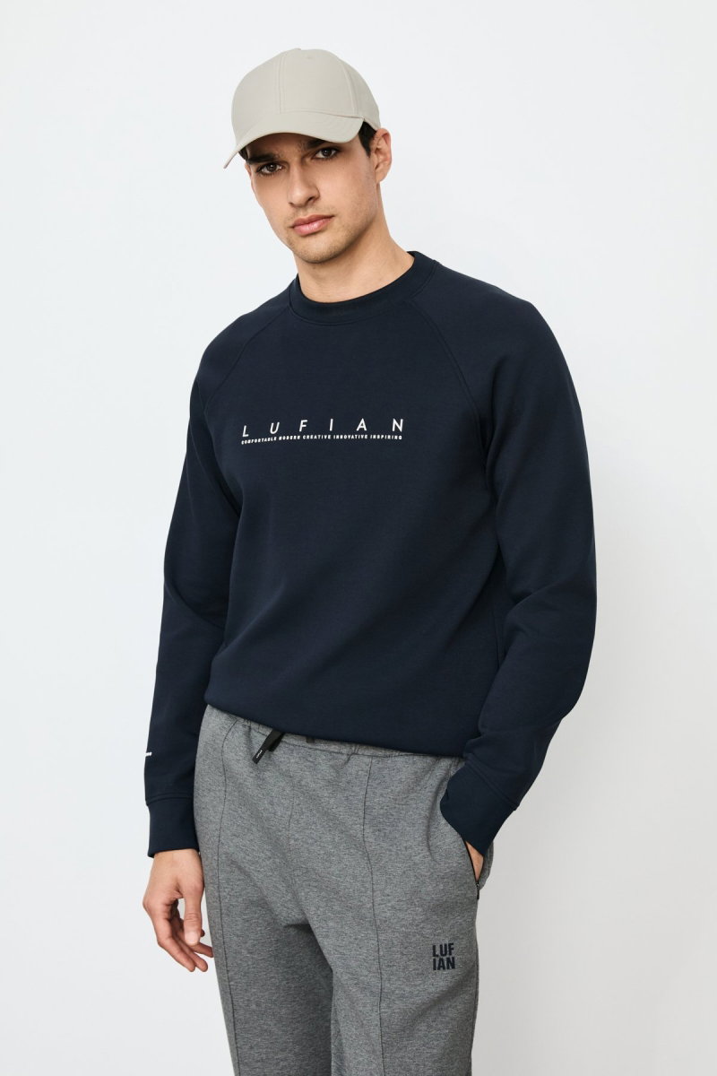 Lufian Erkek Cooper Sweatshirt 112030198 Lacivert - 3