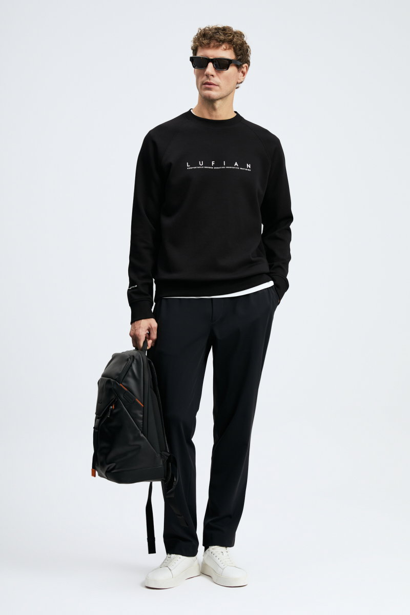 Lufian Erkek Cooper Sweatshirt 112030198 Siyah - Lufian