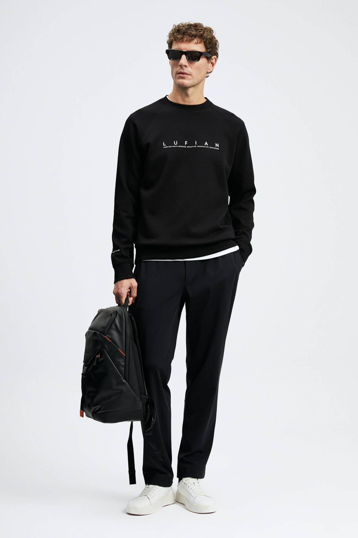 Lufian Erkek Cooper Sweatshirt 112030198 Siyah - 1