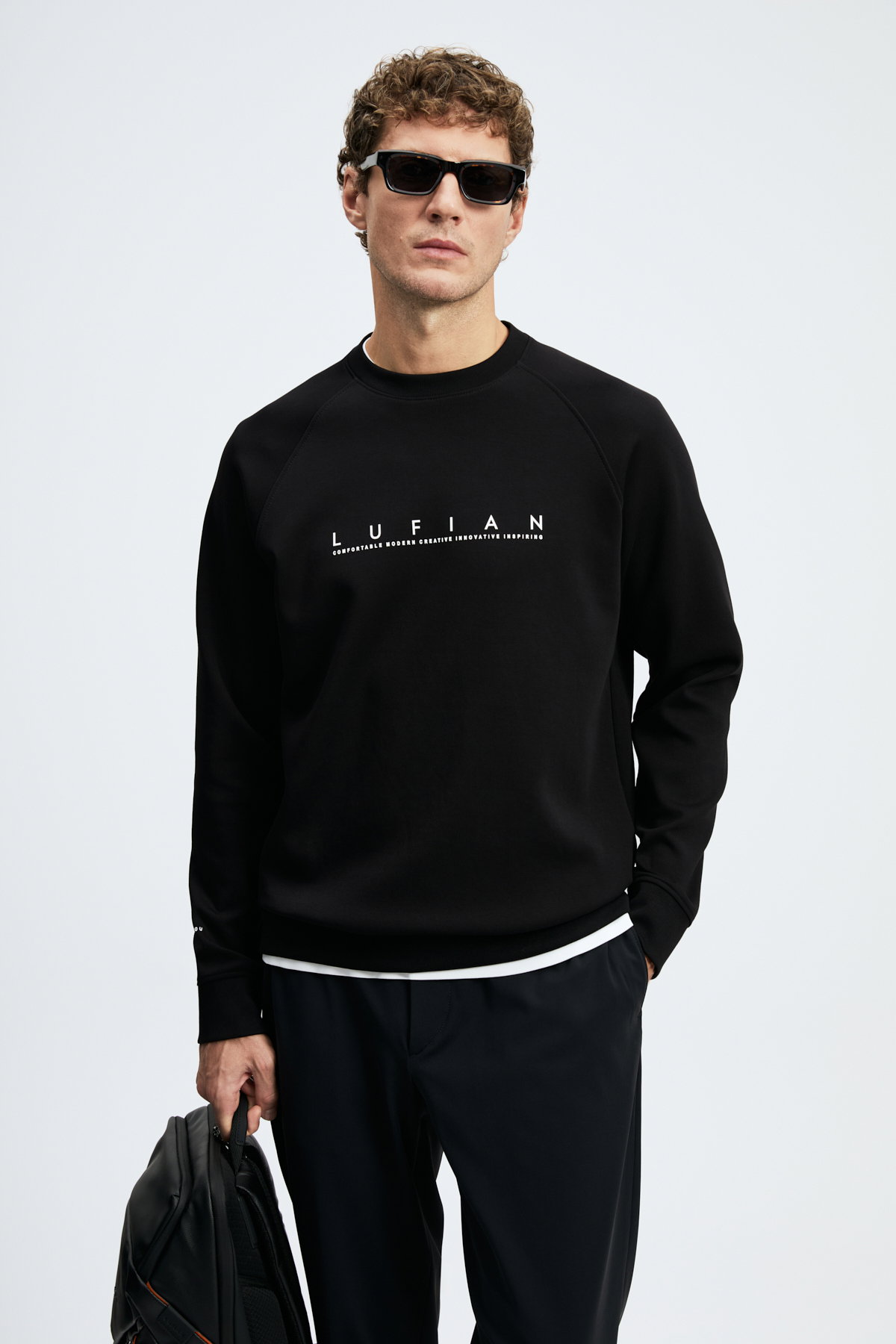 Lufian Erkek Cooper Sweatshirt 112030198 Siyah - 2