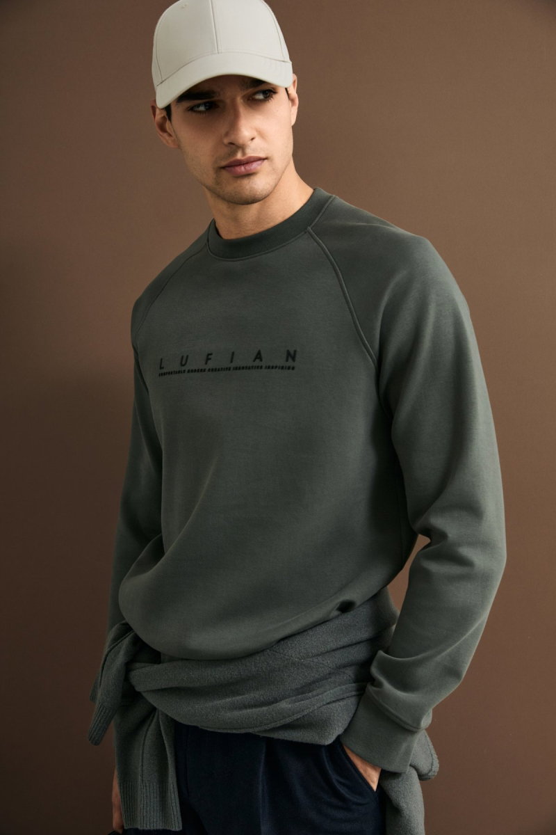 Lufian Erkek Cooper Sweatshirt 112030198 Yeşil - 2