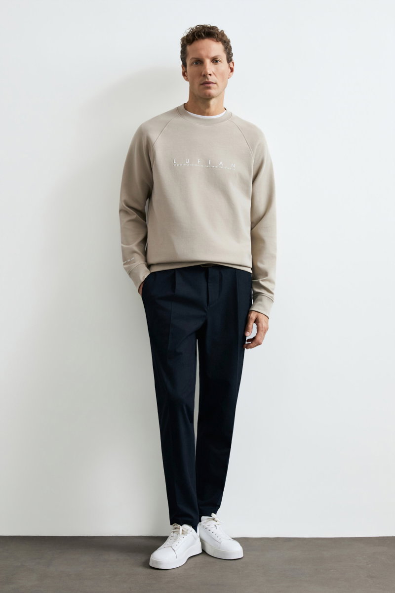 Lufian Erkek Cooper Sweatshirt Bej - Lufian