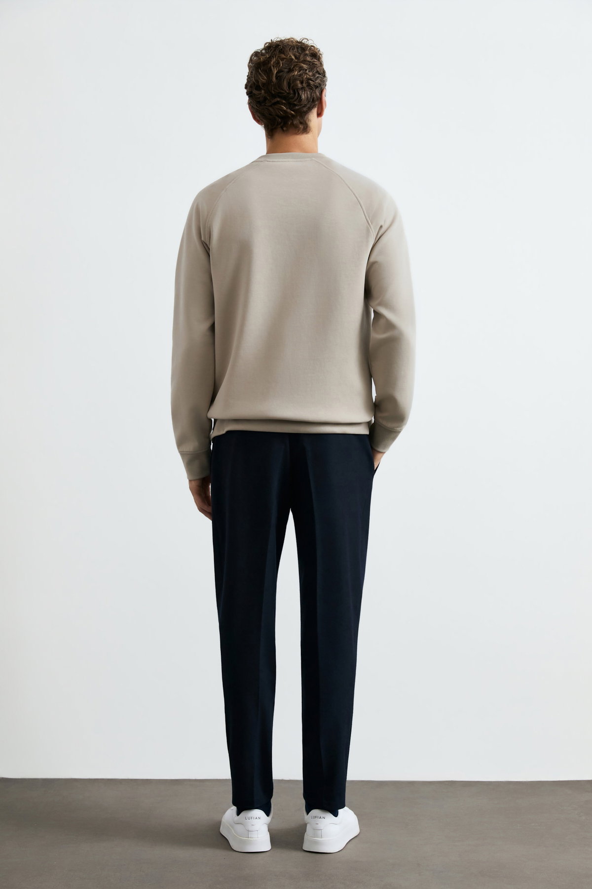Lufian Erkek Cooper Sweatshirt Bej - 4