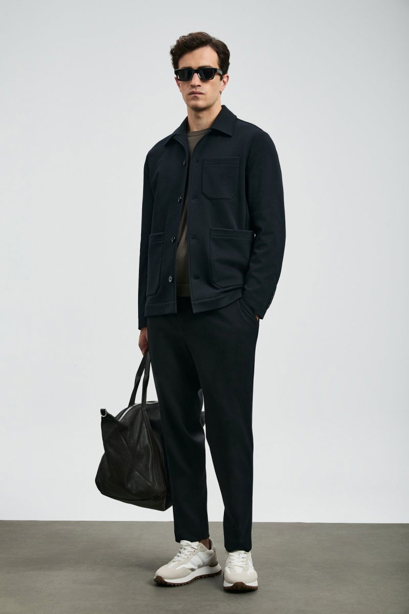 Lufian Erkek Copernı Smart Slim Fit Chino Pantolon 112190339 Siyah - Lufian