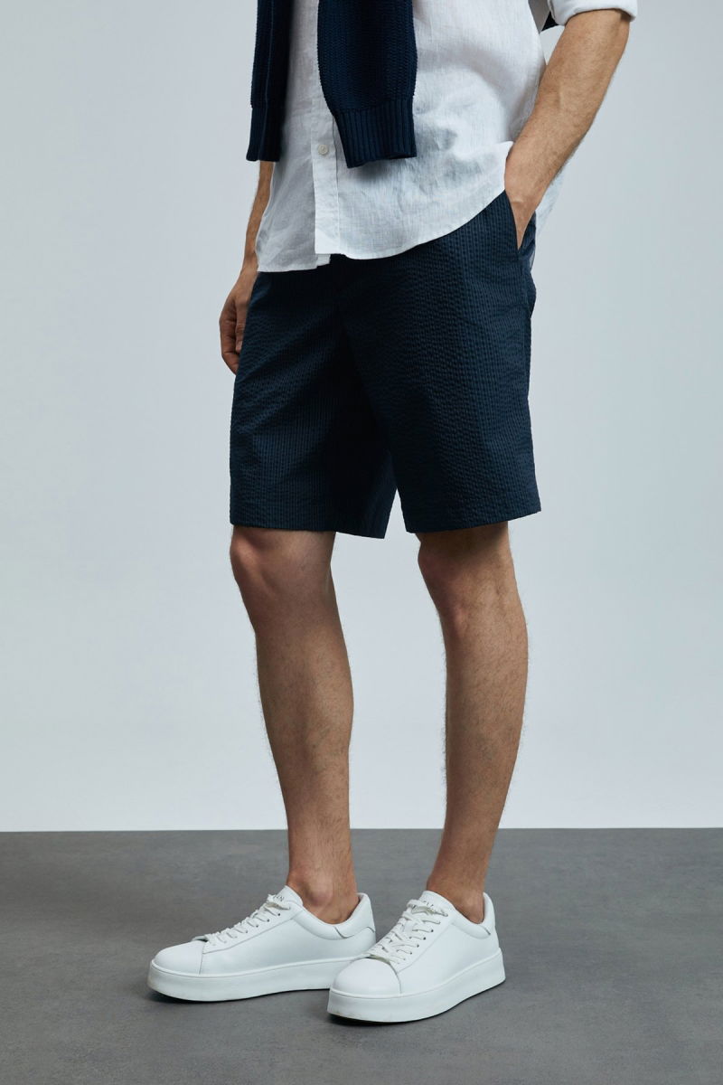 Lufian Erkek Cosmo Spor Chino Slim Fit Şort 111210081 Lacivert - 3