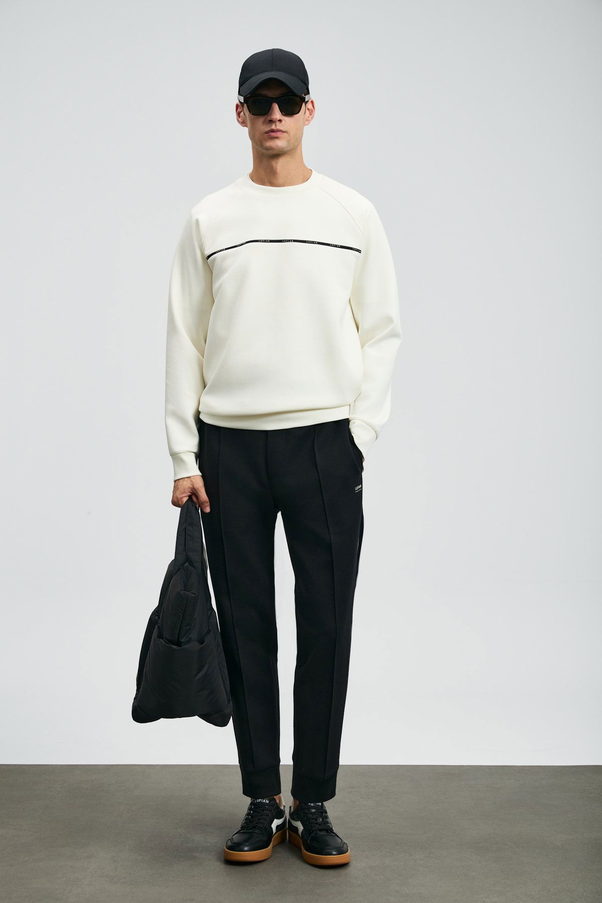 Lufian Erkek Cosmo Sweatshirt 112030181 Kırık Beyaz - 1