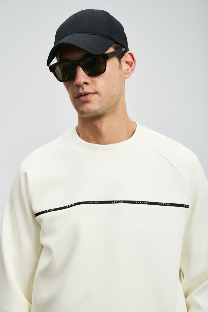 Lufian Erkek Cosmo Sweatshirt 112030181 Kırık Beyaz - 3