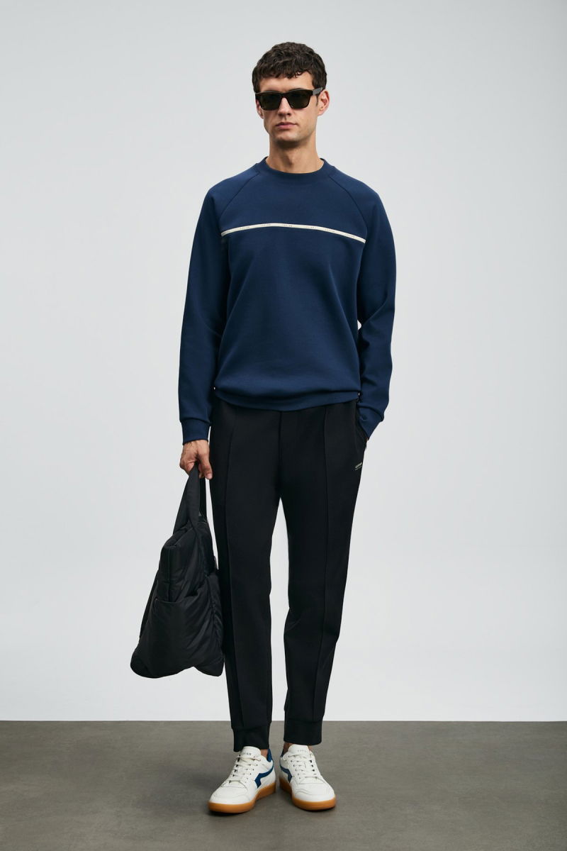 Lufian Erkek Cosmo Sweatshirt 112030181 Lacivert - 1