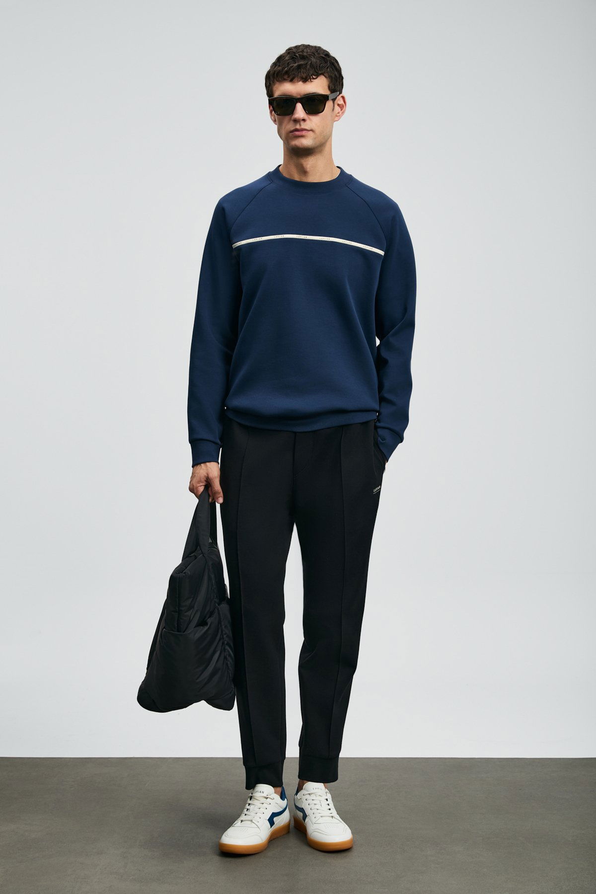 Lufian Erkek Cosmo Sweatshirt 112030181 Lacivert - 1