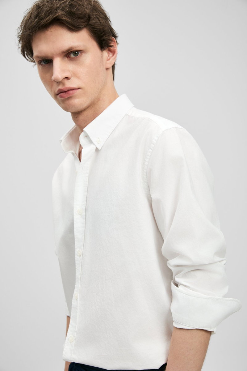 Lufian Erkek Danıel Basic Regular Fit Gömlek 111010677 Beyaz - 4