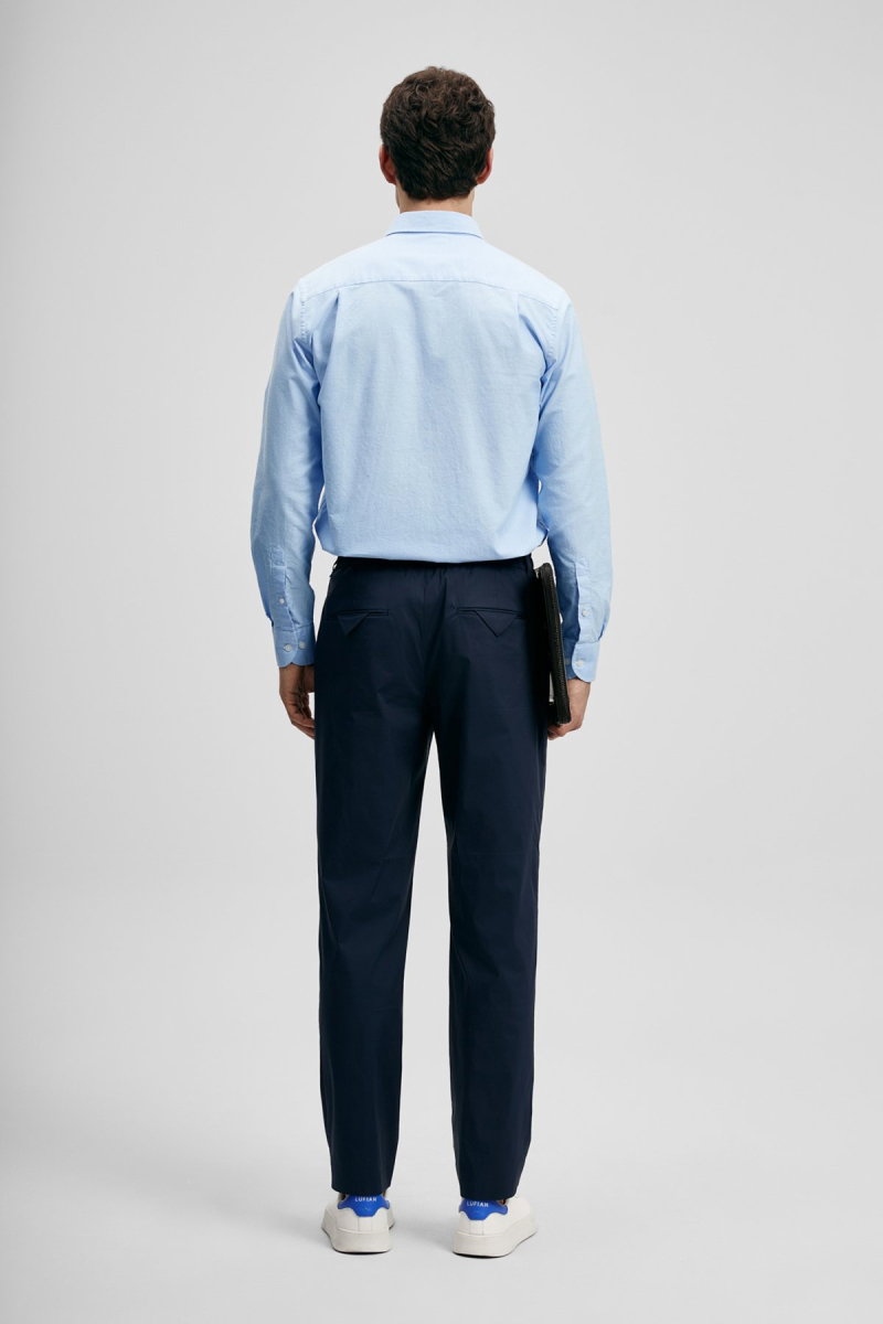 Lufian Erkek Danıel Basic Regular Fit Gömlek 111010677 Mavi - 4
