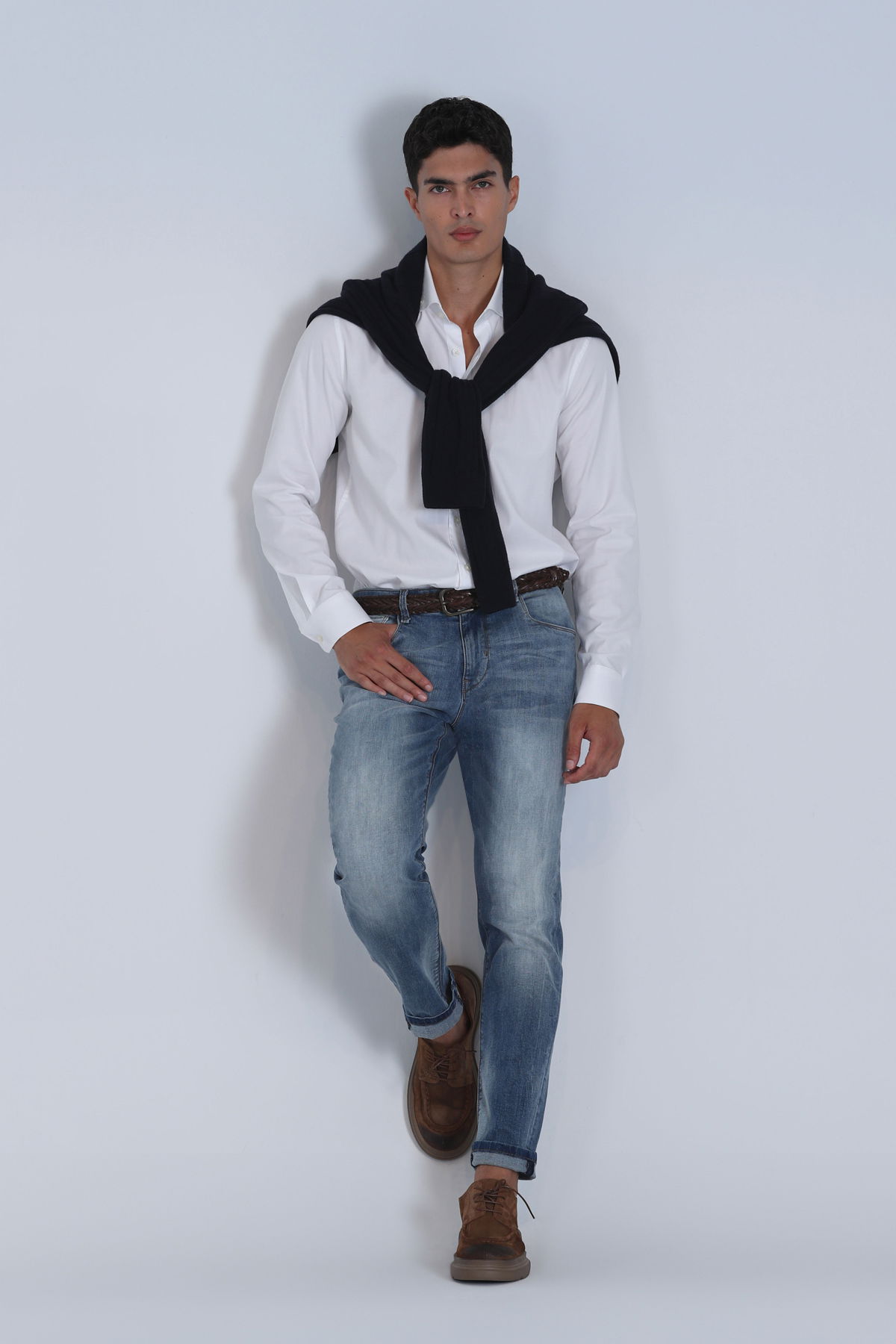 Lufian Erkek Danıel Basic Slim Fit Gömlek 112010640 Beyaz - 2