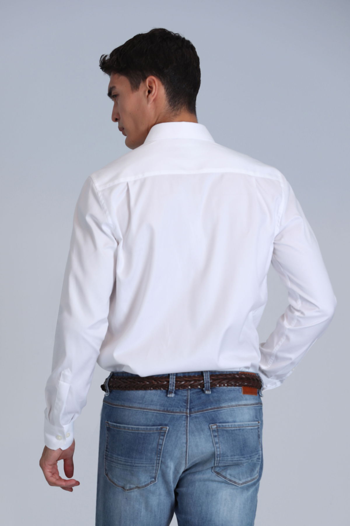 Lufian Erkek Danıel Basic Slim Fit Gömlek 112010640 Beyaz - 4