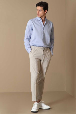 Lufian Erkek Danıel Basic Slim Fit Gömlek 627112010603 Mavi - 2