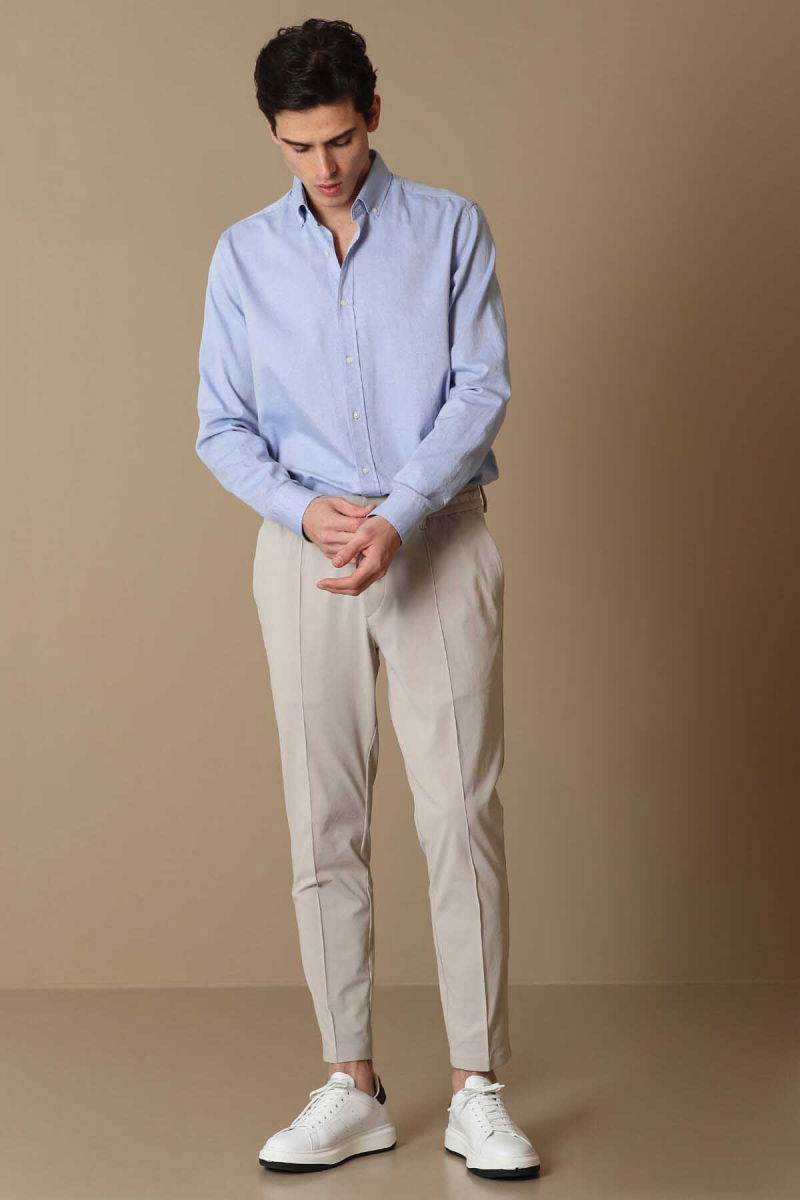 Lufian Erkek Danıel Basic Slim Fit Gömlek 627112010603 Mavi - 4