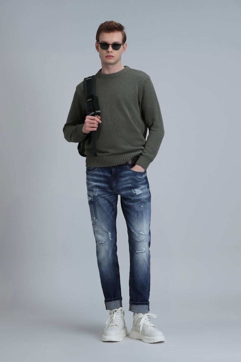 Lufian Erkek Danmar Smart Slim Fit Jean Pantolon 111200157 Mavi - 1