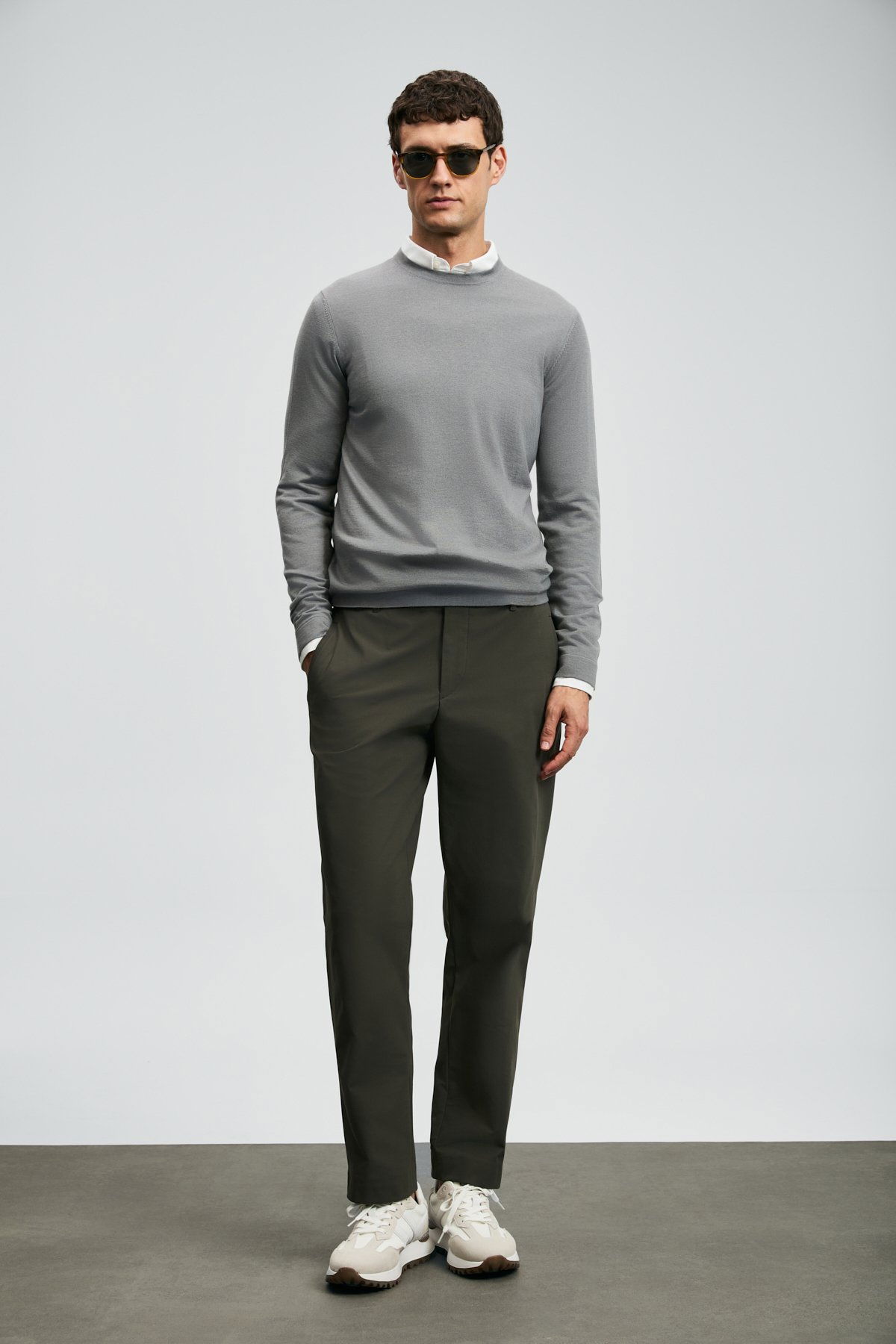 Lufian Erkek Daren Smart Slim Fit Chino Pantolon 112190340 Haki - 3