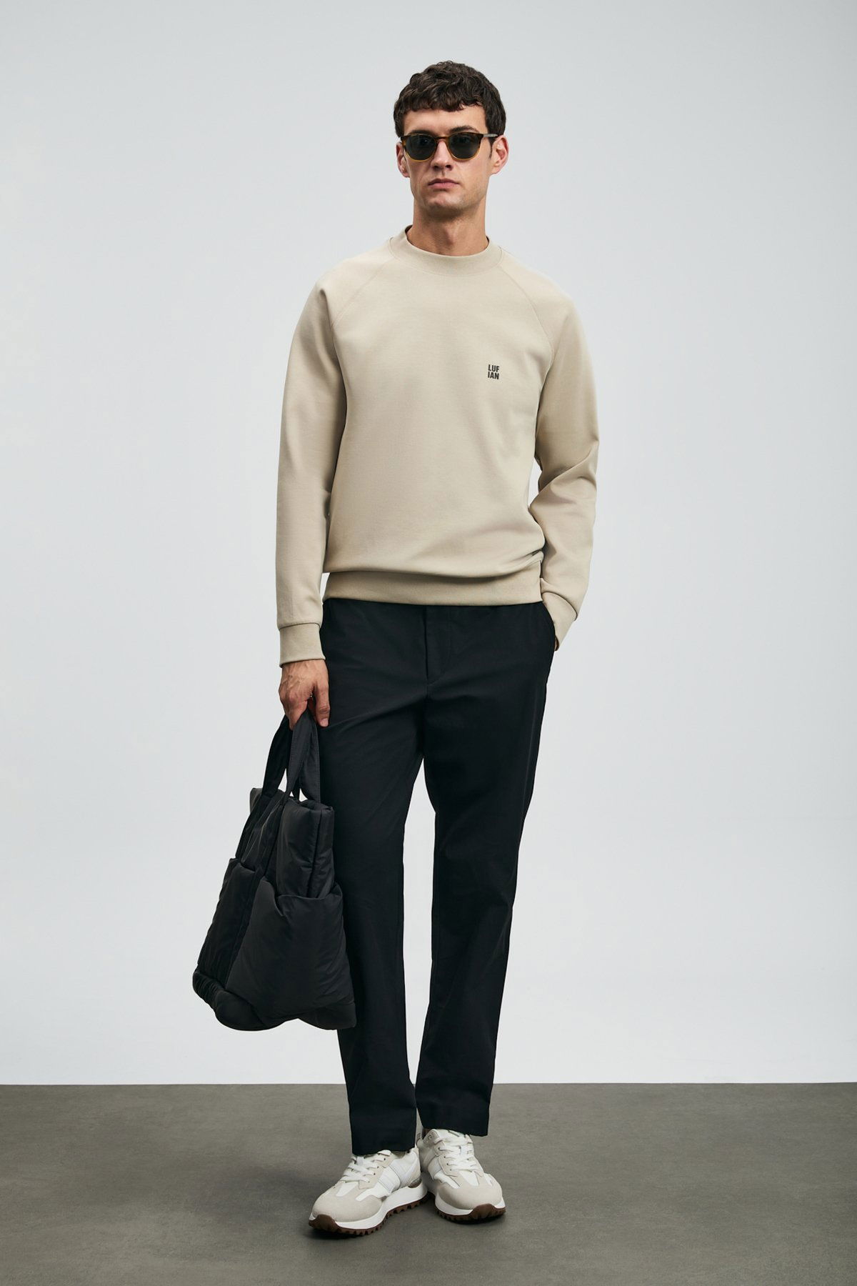 Lufian Erkek Daren Smart Slim Fit Chino Pantolon 112190340 Siyah - 1