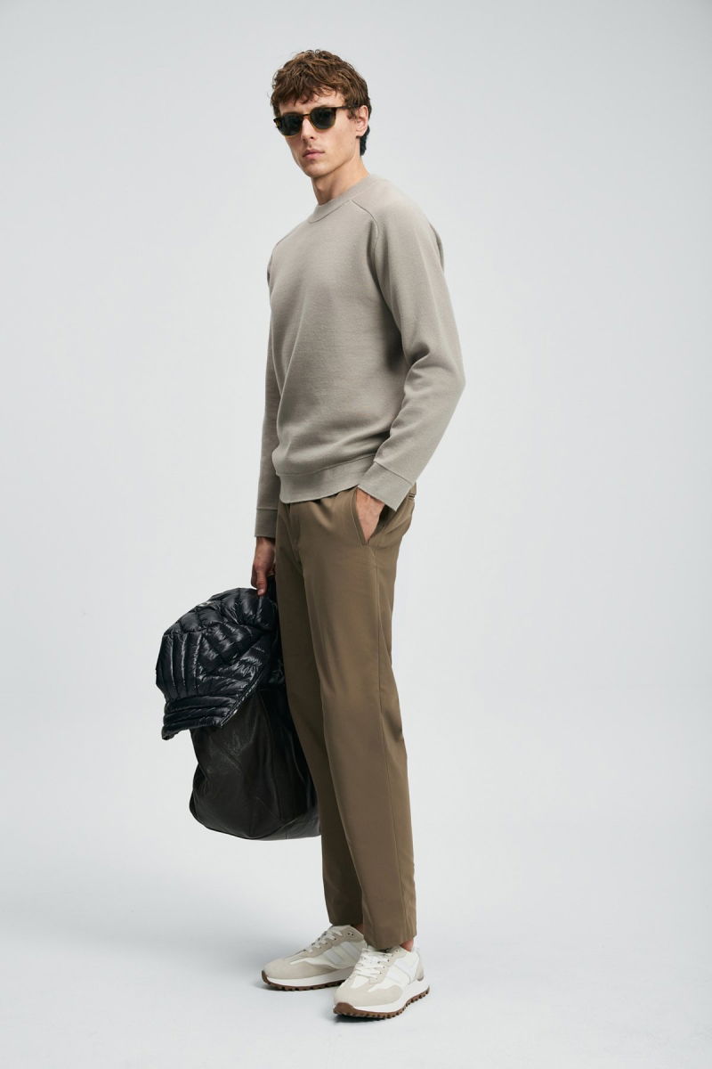 Lufian Erkek Daren Smart Slim Fit Chino Pantolon 112190340 Toprak - 2