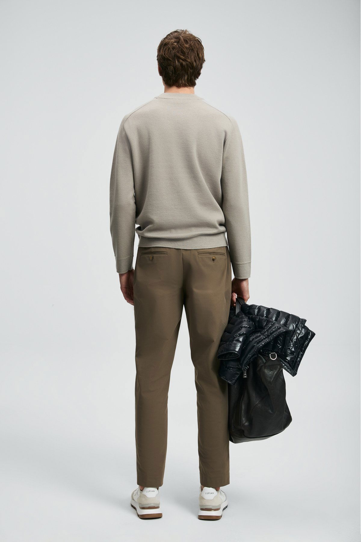 Lufian Erkek Daren Smart Slim Fit Chino Pantolon 112190340 Toprak - 4