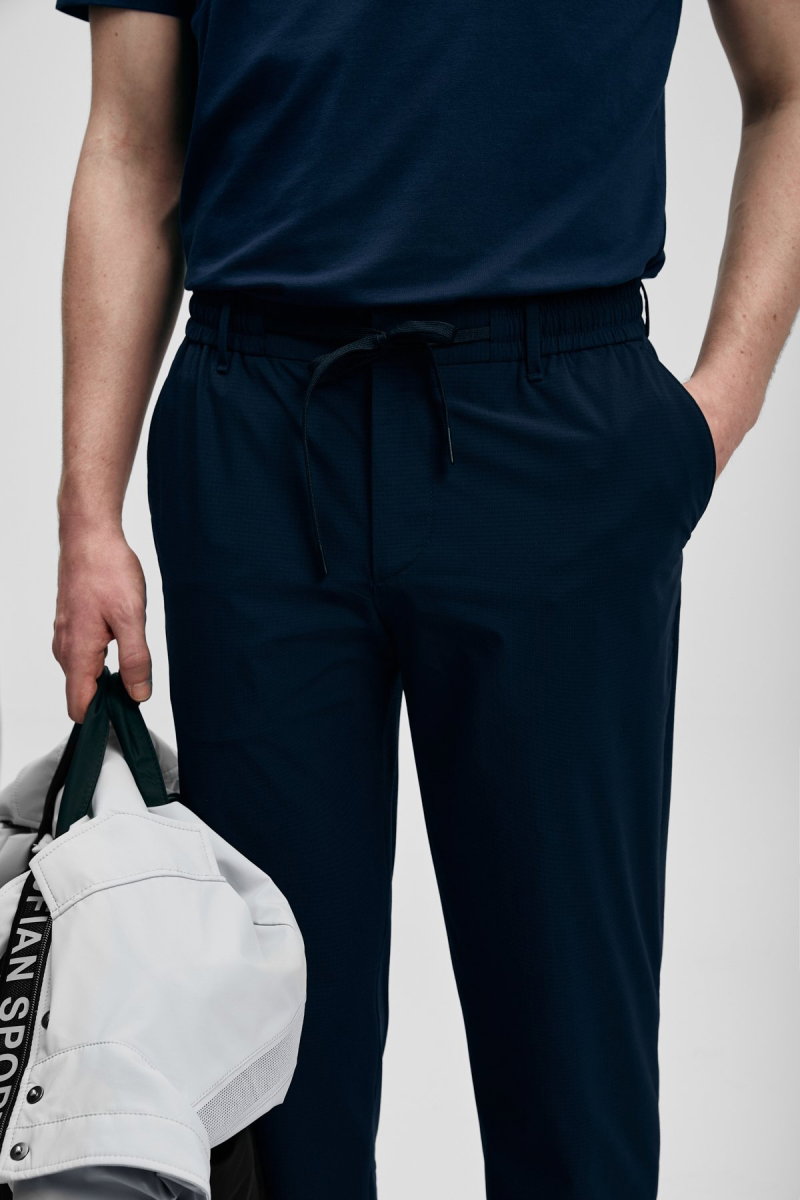 Lufian Erkek Daxon Smart Slim Fit Chino Pantolon 111190359 Lacivert - 3