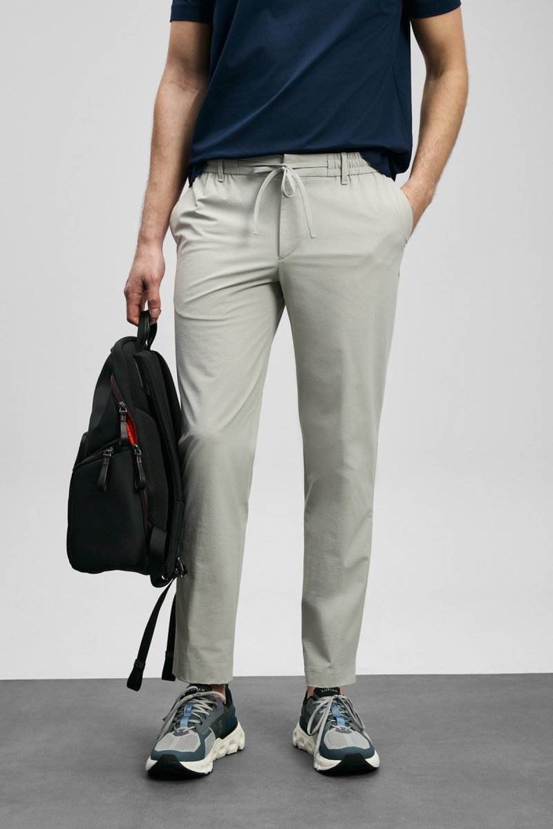 Lufian Erkek Daxon Smart Slim Fit Chino Pantolon 111190359 Taş - 2