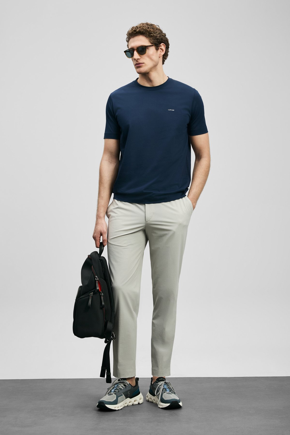 Lufian Erkek Daxon Smart Slim Fit Chino Pantolon 111190359 Taş - 4