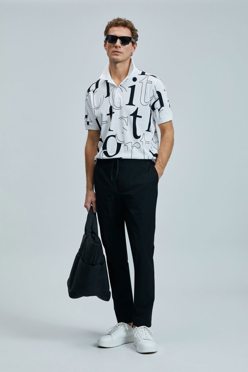 Lufian Erkek Dıamond Smart Polo T-Shirt 111040219 Beyaz - 1
