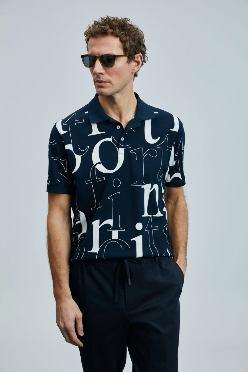 Lufian Erkek Dıamond Smart Polo T-Shirt 111040219 Lacivert - 3