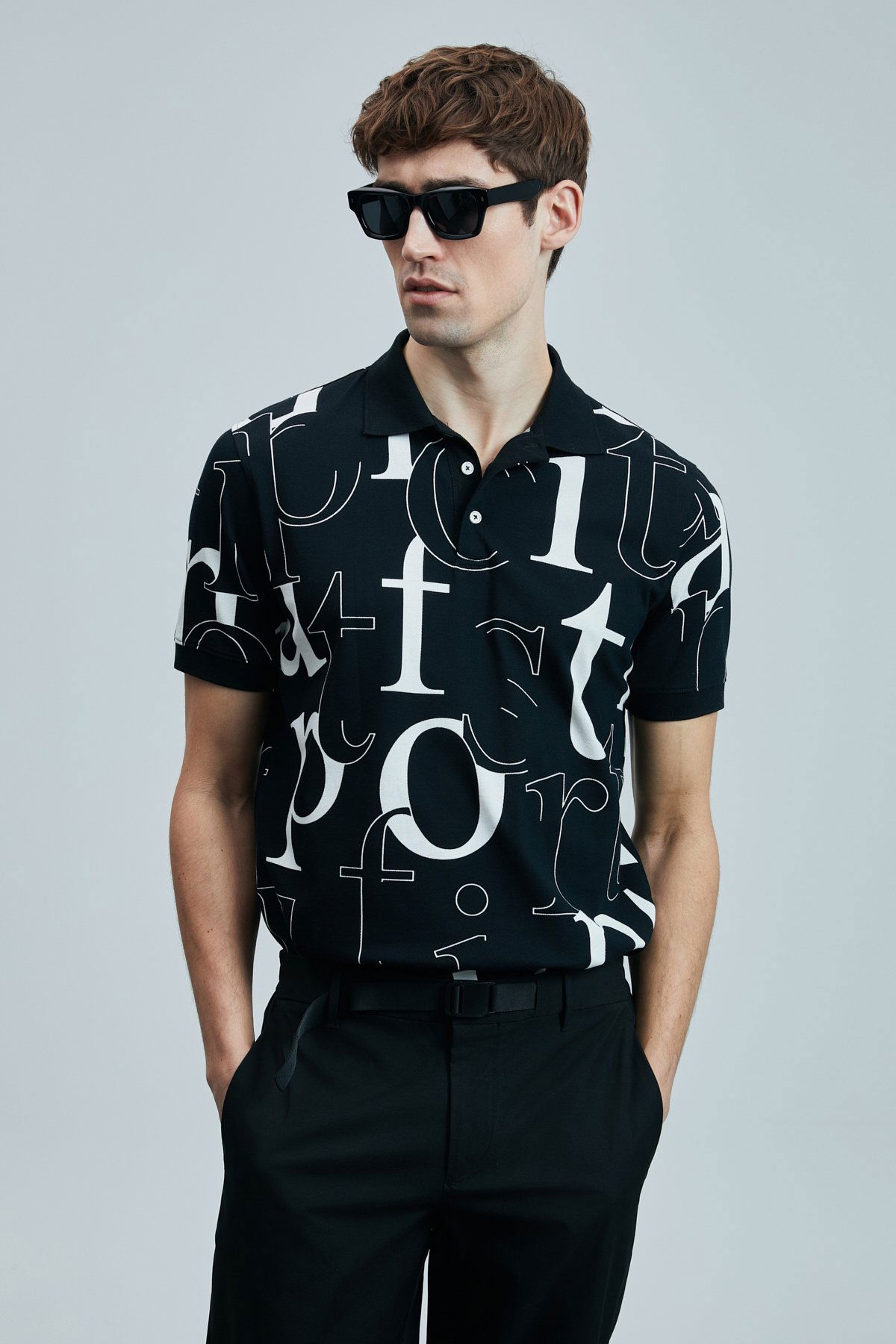 Lufian Erkek Dıamond Smart Polo T-Shirt 111040219 Siyah - 1