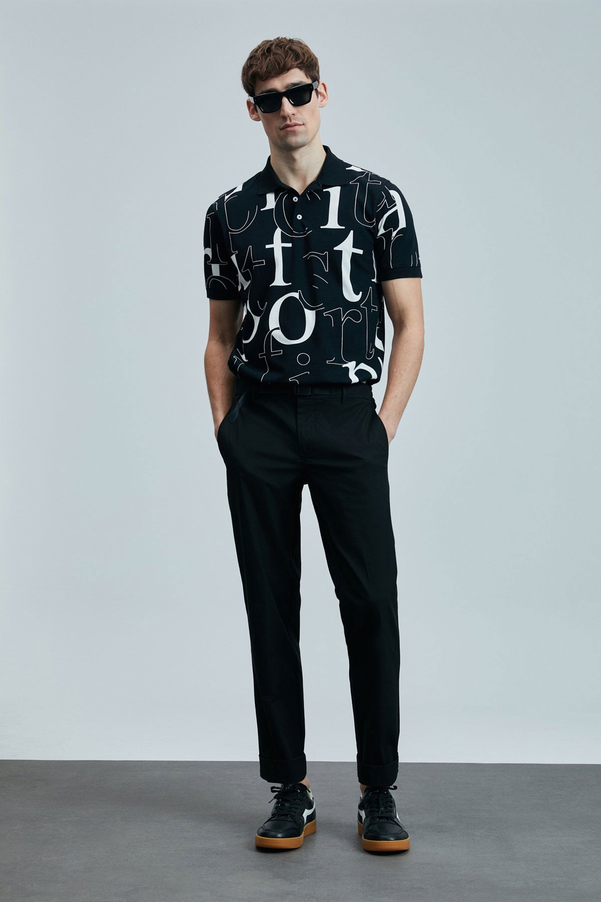 Lufian Erkek Dıamond Smart Polo T-Shirt 111040219 Siyah - 2