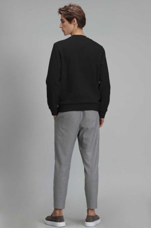 Lufian Erkek Donovan Sweatshirt 627112030078 Siyah - 5