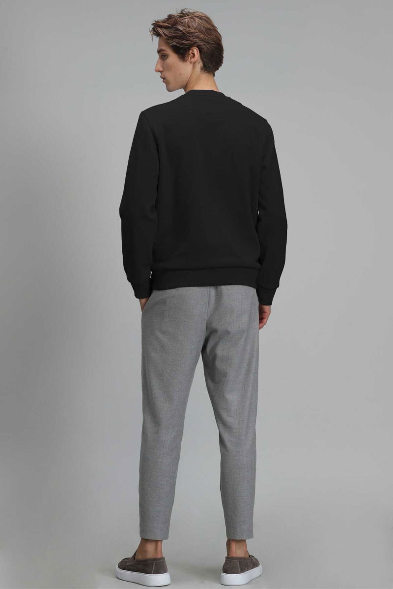 Lufian Erkek Donovan Sweatshirt 627112030078 Siyah - 5