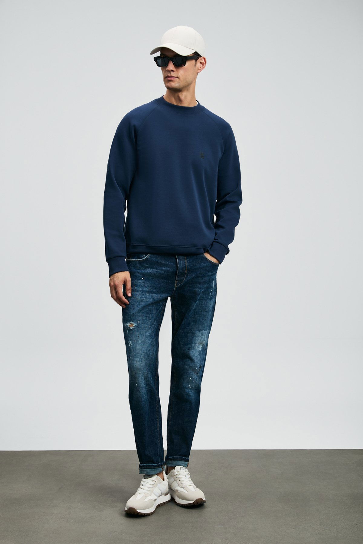 Lufian Erkek Edgar Spor Slim Fit Jean Pantolon 112200229 Mavi - 1