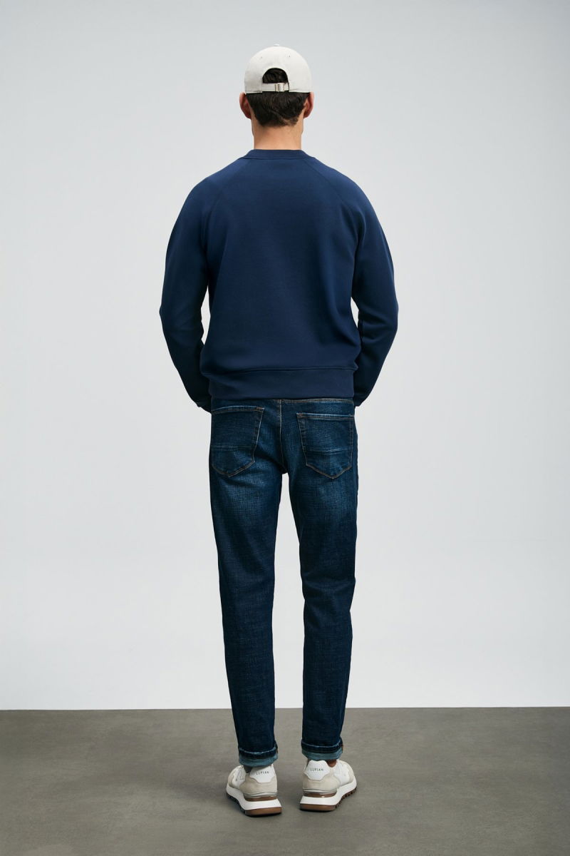 Lufian Erkek Edgar Spor Slim Fit Jean Pantolon 112200229 Mavi - 4