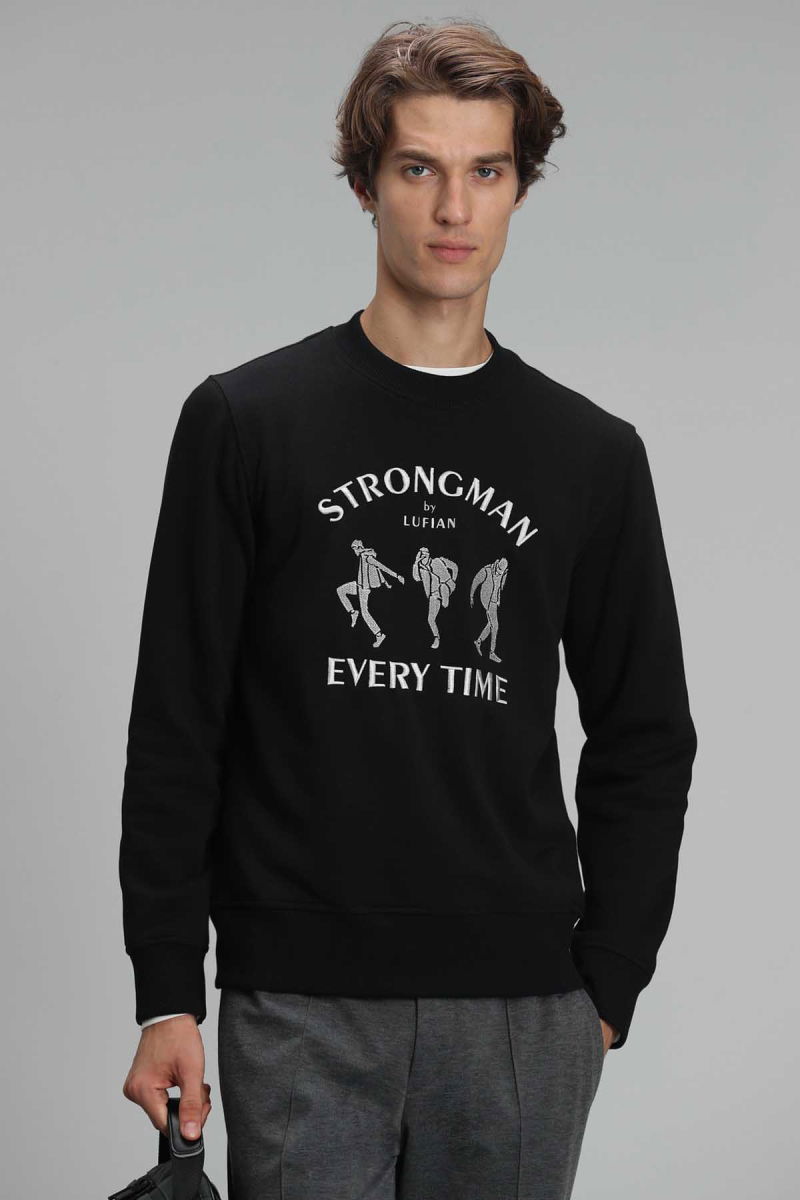 Lufian Erkek Edwın Sweatshirt 627112030076 Siyah - 1
