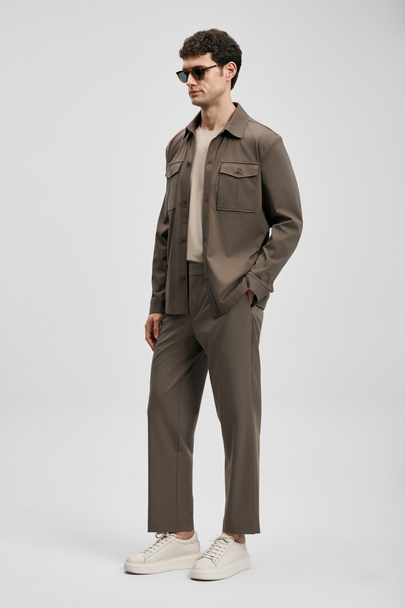 Lufian Erkek Eron Smart Chino Slim Fit Pantolon 111190360 Kum - 2