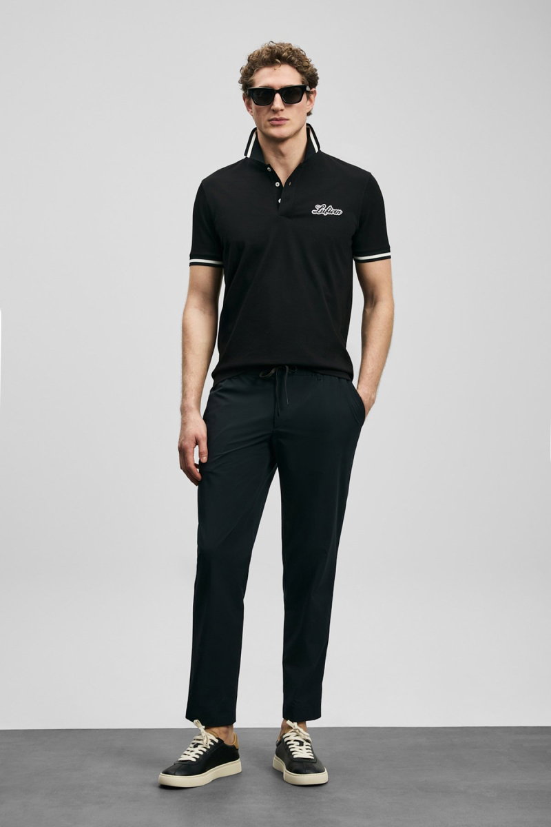 Lufian Erkek Eron Smart Chino Slim Fit Pantolon 111190360 Siyah - Lufian