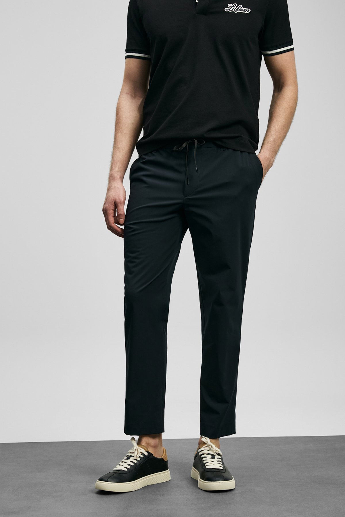 Lufian Erkek Eron Smart Chino Slim Fit Pantolon 111190360 Siyah - 2