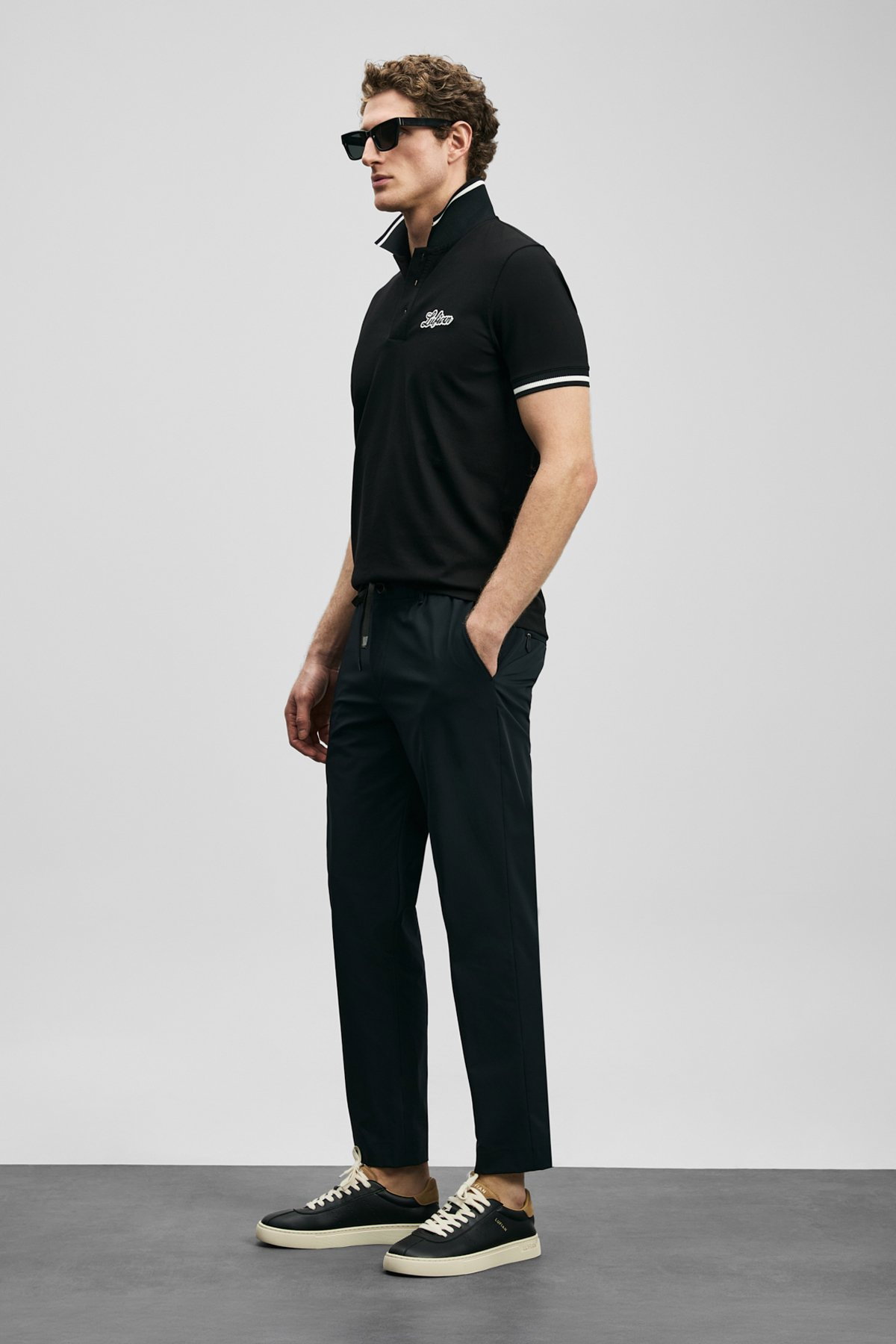 Lufian Erkek Eron Smart Chino Slim Fit Pantolon 111190360 Siyah - 3