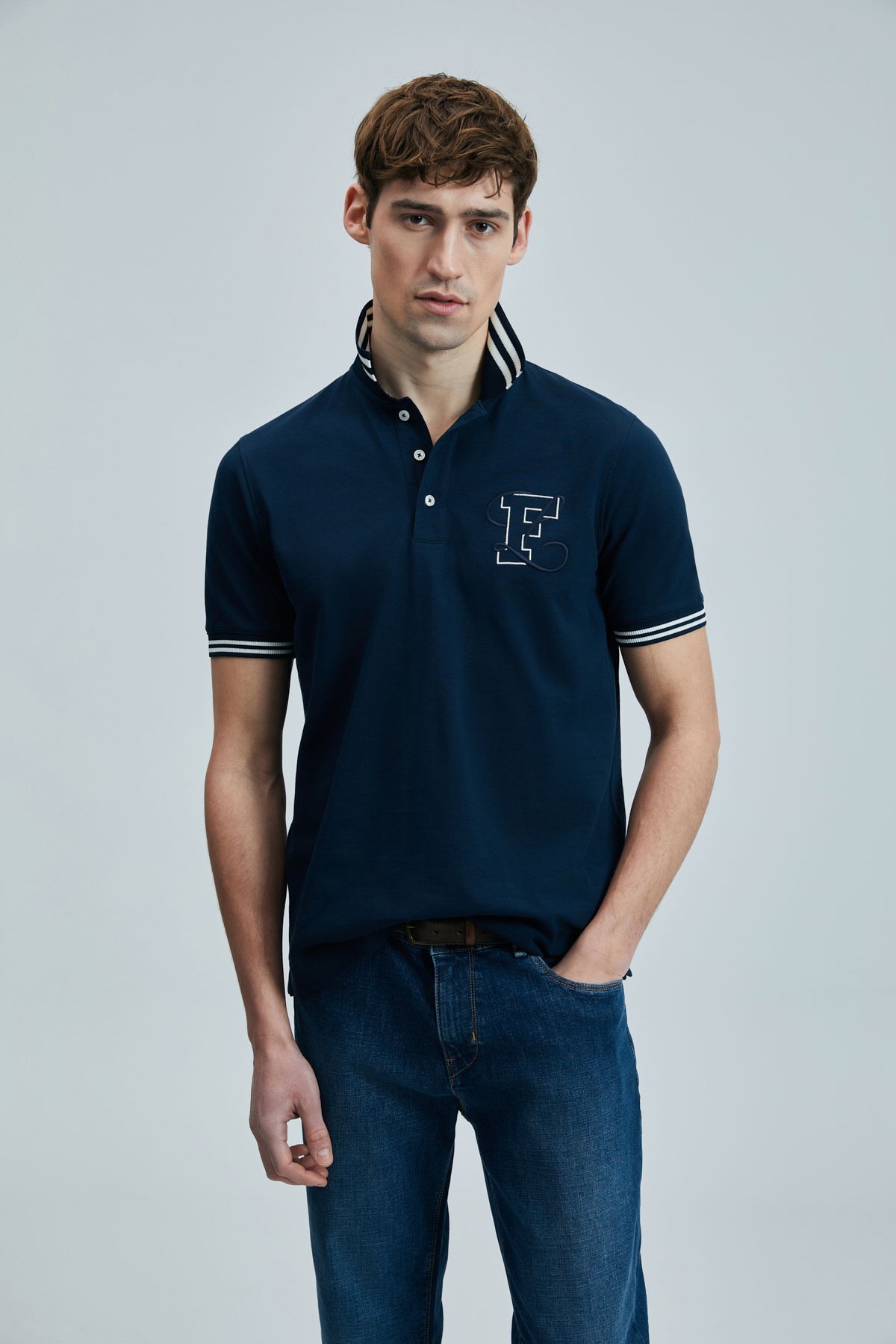 Lufian Erkek Everes Smart Polo T-Shirt 111040216 Lacivert - 2