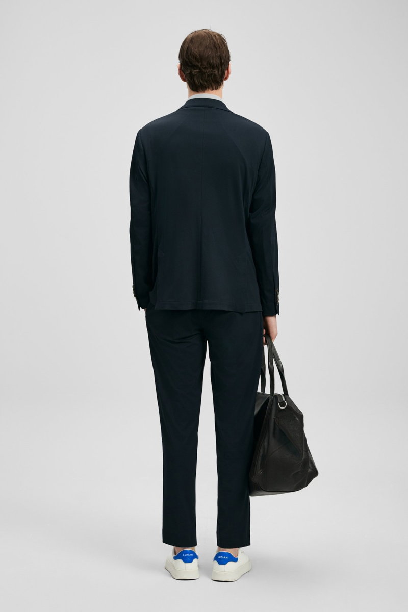 Lufian Erkek Evrıc Smart Slim Fit Chino Pantolon 111190361 Lacivert - 5